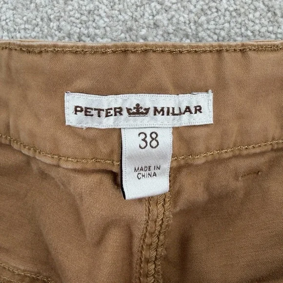 Peter Millar Pants Mens 38 Khaki Tan 5 Pocket Chino Flat Front Golf Casual Twill - Picture 4 of 10